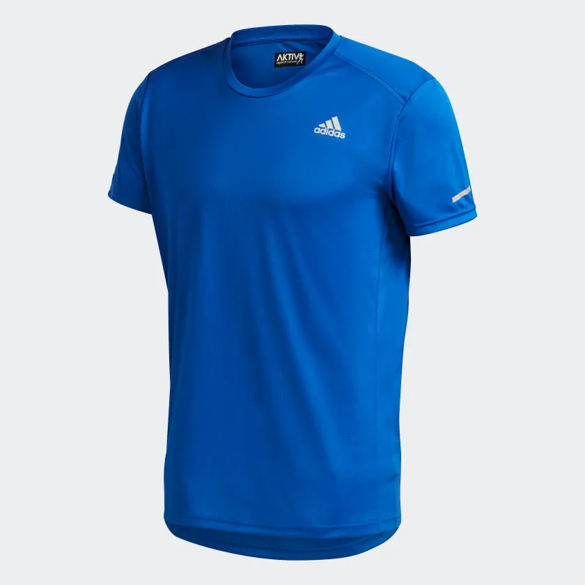 Bộ đồ thể thao nam Adidas Own The Run - Áo phông và quần short chạy bộ Royal Blue - Vải tái chế, công nghệ AEROREADY, thoáng khí, phản quang.