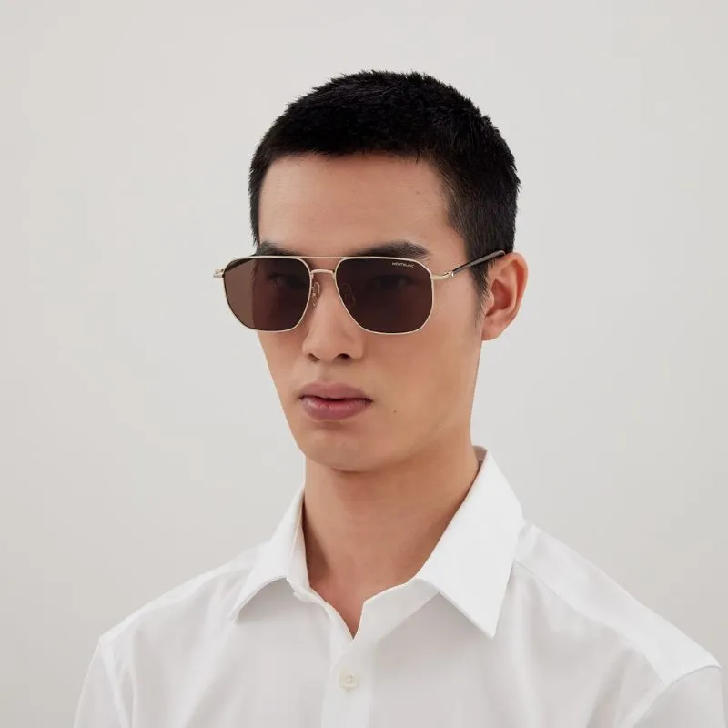 Kính Mát Nam Montblanc MB0367SA 002 Màu Bạc Đen