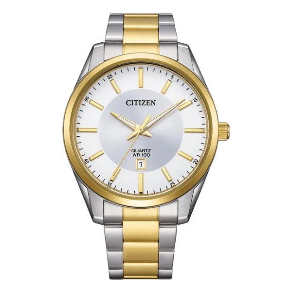 Đồng Hồ Nam Citizen Quartz Silver Dial Two Tone Men Watch BI1036 57A Màu Bạc Vàng