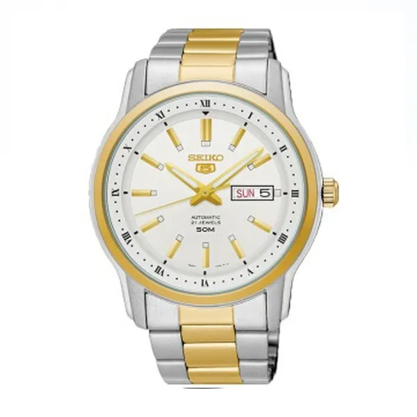 Đồng Hồ Nam Seiko 5 Automatic SNKP14K1 Màu Bạc Vàng