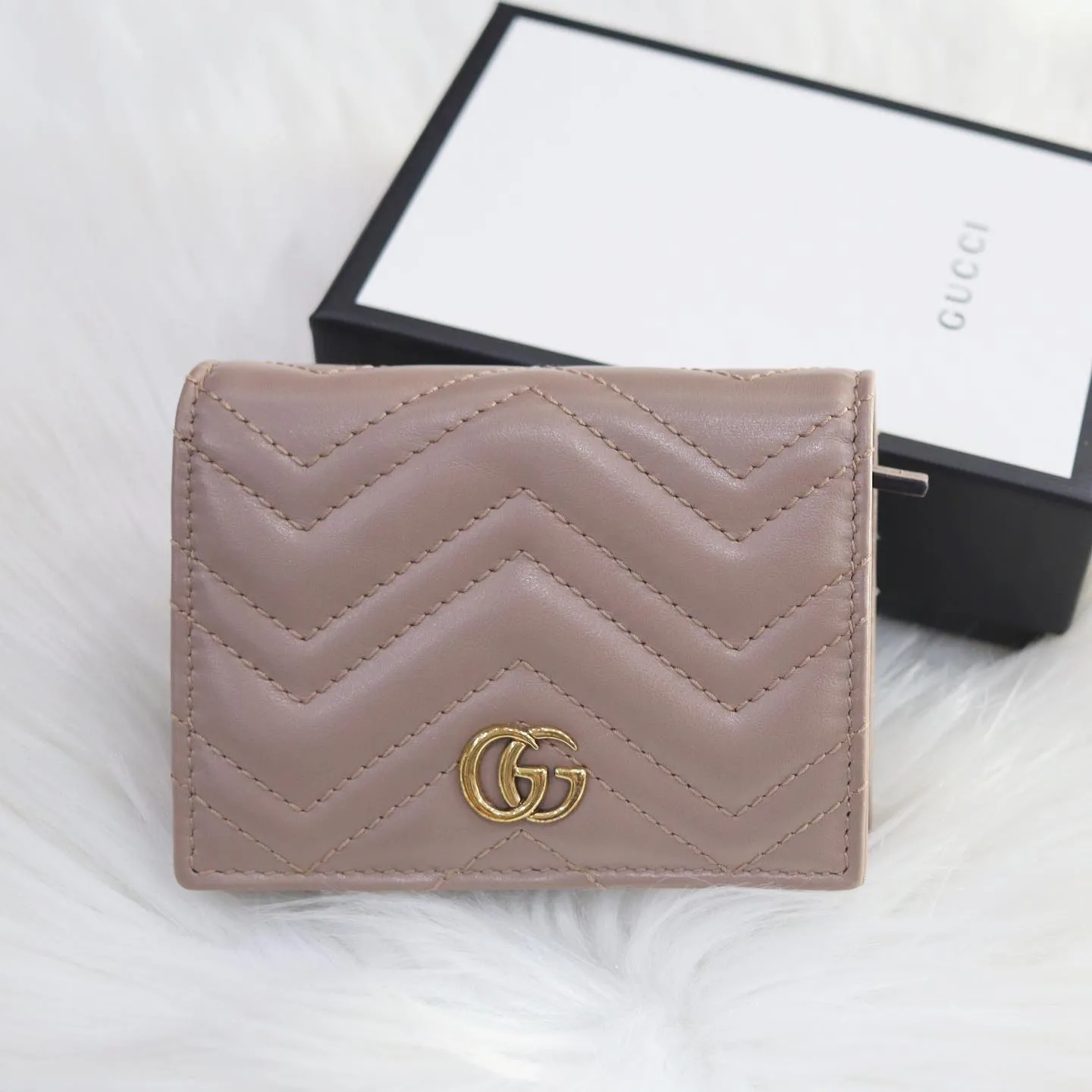 Mua Ví Gucci Marmont Card Case Wallet Màu Hồng Nude - Gucci - Mua tại Vua  Hàng Hiệu h027369