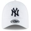 Mũ MLB Men's New York Yankees New Era White Core Classic Secondary 9Forty Adjustable Hat-2