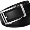 Thắt lưng Men's Holeless Leather Ratchet Click Belt - Trim to Perfect Fit Black-1