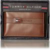 Ví Nam Tommy Hilfiger Men's Leather Wallet - Thin Sleek Casual Bifold Light Tan-2