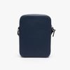 Túi Lacoste Men's Chantaco Soft Leather Vertical Zip Bag Màu Xanh Navy-1