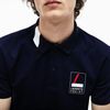 Áo Nam Lacoste Slim Fit Lettering Stretch Mini Piqué Polo Shirt Màu Xanh Đen Size XS-2