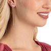 Khuyên Tai Swarovski Dazzling Swan Pierced Earrings, Multi-Colored, Rose-Gold Tone Plated 5469990-3