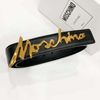 Thắt Lưng Moschino Calfskin Belt With Signature Logo Màu Đen-1