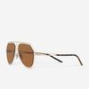 Kính Mát Dolce & Gabbana DAviator Sunglasses With Metal Rims Brown-3