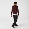 Áo Len Lacoste Men's V-Neck Organic Cotton Sweater Màu Đỏ Mận Size S-2