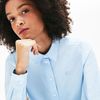 Áo Sơ Mi Lacoste Women's Regular Fit Oxford Cotton Shirt Màu Xanh Blue Size 38-5
