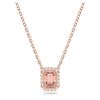 Dây Chuyền Swarovski Millenia Necklace Octagon Cut Swarovski Zirconia, Pink, Rose-Gold Tone Plated 5614933-3