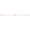 Vòng Đeo Tay Swarovski Remix Collection Feather Strand, White, Rose-Gold Tone Plated Size S-1