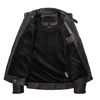 Áo Khoác Da Nam WULFUL Vintage Stand Collar Leather Jacket Motorcycle PU Faux Leather Outwear Black2 Màu Đen-2