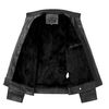 Áo Khoác Da Nam WULFUL Vintage Stand Collar Leather Jacket Motorcycle PU Faux Leather Outwear Black8833 Màu Đen-1