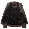 Áo Khoác Da Nam WULFUL Vintage Stand Collar Leather Jacket Motorcycle PU Faux Leather Outwear Brown2 Màu Nâu-1