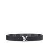 Thắt Lưng Louis Vuitton Lv Pyramide Stripes 40mm Reversible Belt Màu Đen Xám-3