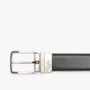Thắt Lưng Men's Lacoste Engraved Buckle Reversible Piqué Leather Belt Màu Đen Size 110-2