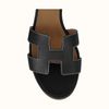 Dép Cao Gót Hermès Oasis Leather Mules Màu Nâu Đen Size 37-4
