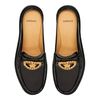 Giày Versace Loafers  Herren Medusa Chain Leder-Slipper Schwarz Màu Đen-2