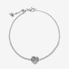 Vòng Đeo Tay Nữ Pandora Heart Family Tree Chain Bracelet Màu Bạc-2