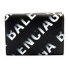 Ví Nam Balenciaga Logo Print Tri-Fold Cash Mini Wallet In Black 594312 1WV03 1160 Màu Đen-2