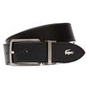 Thắt Lưng Men's Lacoste Engraved Buckle Grained Leather Belt Màu Đen Size 90-2