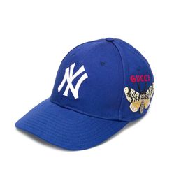 Mũ Gucci Baseball With Ny Yankees With Patch Cap Blue