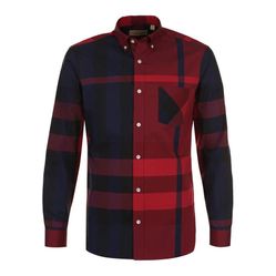 Áo Sơ Mi Burberry London England Long Sleeve Check Cotton Shirt Red