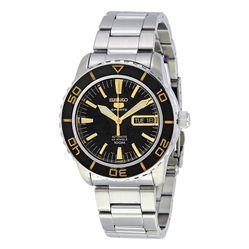 Đồng Hồ Seiko Fifty Five Fathoms Automatic Black Dial Stainless Steel Men's Watch SNZH57