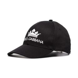 Mũ Dolce & Gabbana Black And White Logo Print Cotton Baseball Cap Màu Đen Size 59