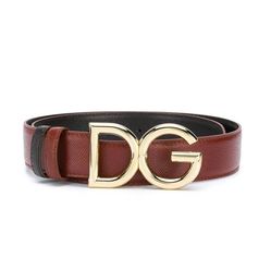 Thắt Lưng Dolce & Gabbana D&G Dauphin Belt Màu Nâu Bản 3,5cm