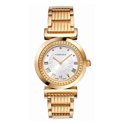 Đồng Hồ Nữ Versace Vanity Rose Gold Ion-Plated Watch P5Q80D001 S080 35mm Màu Bạc Trắng