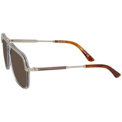 Kính Mát Gucci Brown Aviator Unisex Sunglasses GG0200S 007 57 Màu Nâu