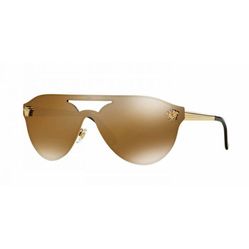 Kính Mát Versace Brown Mirror Gold Sunglasses Gọng Kim Loại VE2161 136/00/145 Màu Nâu