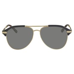 Kính Mát Gucci Grey-Silver Aviator Sunglasses GG0288SA-005 60