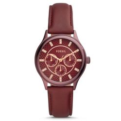 Đồng Hồ Nữ Fossil Sophisticate Multifunction Wine Leather Women's Watch BQ3285