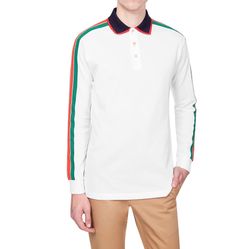 Áo Dài Tay Gucci Long Sleeve Polo Shirts Màu Trắng Size S