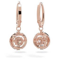 Khuyên Tai Swarovski Sparkling Rose Gold Tone Czech White Crystal Earrings 5294863