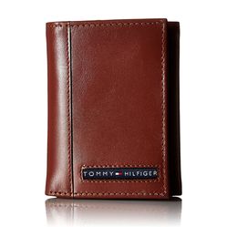 Ví Nam Tommy Hilfiger Leather Trifold Wallet Logo Chữ 31TL110022 Màu Nâu