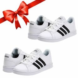 Combo Couple Giày Thể Thao Adidas Neo Grand Court K EF0103 Màu Trắng Size 39 Và Size 40