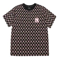 Áo Phông MLB Monogram Allover Overfit Short Sleeve T-Shirt New York Yankees Steel Size M