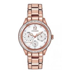 Đồng Hồ Citizen Silhouette Crystal White Dial Ladies Watch FD2013-50A
