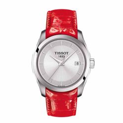 Đồng Hồ Tissot Couturier Quartz Silver Dial Red Leather Ladies Watch T035.210.16.031.01