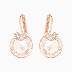 Khuyên Tai Swarovski Bella V Pierced Earrings Pink Rose-Gold Tone Plated 5299318