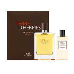 Set Hermes Terre D'hermes Eau Intense Vetiver (EDP 100ml + 80ml Showergel)