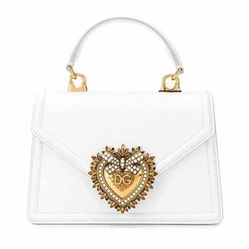 Túi Xách Dolce & Gabbana Mini Devotion Top-Handle Bag Màu Trắng