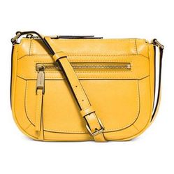 Túi Xách Michael Kors MK Julia Medium Messenger Leather Crossbody Bag Purse Handbag Màu Vàng