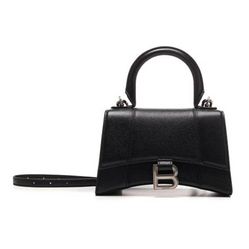 Túi Xách Tay Balenciaga Women's Black Hourglass XS Top Handle Mini Bag Màu Đen