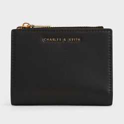Ví Charles & Keith Mini Top Zip Small Wallet Black CK6-10680907 Màu Đen